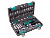  Набор инструментов, 1/4", Cr-V, S2, усиленный кейс, 47 предметов Stels, фото 2 