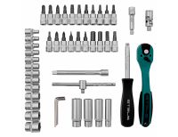  Набор инструментов, 1/4", Cr-V, S2, усиленный кейс, 47 предметов Stels, фото 4 