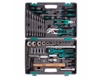  Набор инструментов, 1/2", 1/4", CrV, 12 гранные головки, пластиковый кейс, 76 предметов Stels, фото 3 