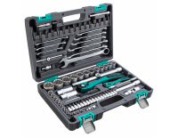  Набор инструментов 1/2", 1/4", CrV, 12 гранные головки, пластиковый кейс, 82 предмета Stels, фото 2 