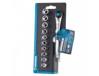  Набор торцевых головок, трещотка 120 зубьев, 1/4", CrV, 12 предметов Gross, фото 4 