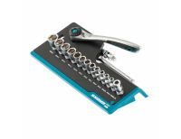  Набор торцевых головок, трещотка 120 зубьев, 1/4", CrV, 36 предметов Gross, фото 4 