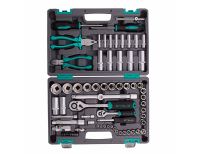  Набор инструментов, 1/2", 1/4", CrV, пластиковый кейс 69 предметов Stels, фото 3 