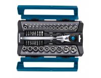  Набор торцевых головок, трещотка 120 зубьев, 1/2", 1/4", CrV, 41 предмет Gross, фото 2 