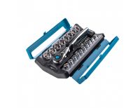  Набор торцевых головок, трещотка 120 зубьев, 1/2",3/8”, CrV, 36 предметов Gross, фото 4 