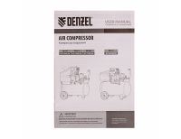  Компрессор воздушный DC1500/24, прямой привод, 1.5 кВт, 24 литра, 220 л/мин Denzel, фото 12 