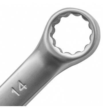  Ключ комбинированный, 14 мм, CrV, матовый хром Matrix, фото 3 