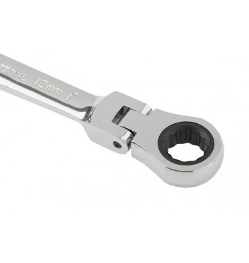  Ключ комбинированный трещоточный, 13 мм, CrV, шарнирный, зеркальный хром Matrix Professional, фото 3 