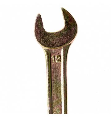  Ключ рожковый, 12 х 13 мм, желтый цинк Сибртех, фото 2 