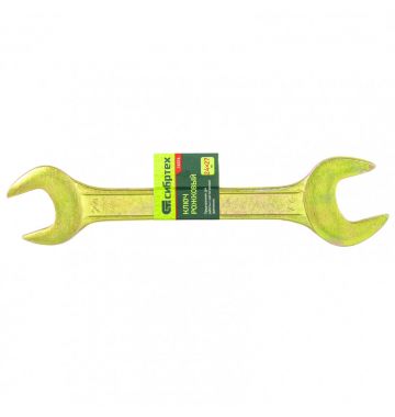  Ключ рожковый, 24 х 27 мм, желтый цинк Сибртех, фото 2 