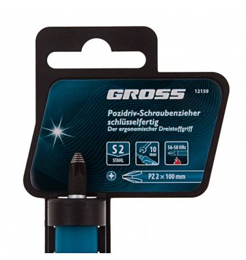  Отвертка PZ2 x 100 мм, S2, трехкомпонентная ручка Gross, фото 4 