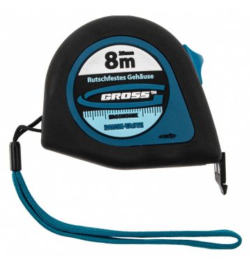  Рулетка "Ergonomisch",8 м x 25 мм,магнитный обрезиненный зацеп Gross, фото 2 