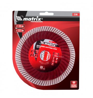  Диск алмазный, отрезной Turbo Extra, 125 х 22.2 мм, сухая резка Matrix Professional, фото 2 