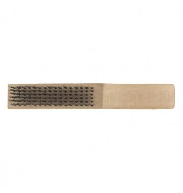  Щетка зачистная шестирядная, закаленная прямая проволока с деревянной ручкой Сибртех, фото 2 