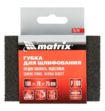  Губка для шлифования, 100 х 70 х 25 мм, средняя плотность, P 100 Matrix, фото 5 