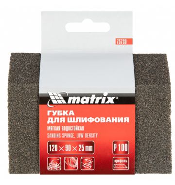  Губка для шлифования, 120 х 90 х 25 мм, трапеция, мягкая, P 100 Matrix, фото 4 