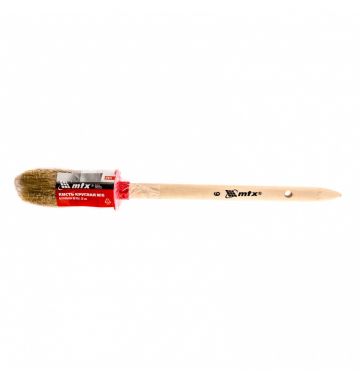  Кисть круглая № 6 (30 мм), натуральная щетина, деревянная ручка MTX, фото 3 