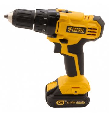  Дрель-шуруповерт аккумуляторная CDL-IB-12-02, Li-Ion, 12 В, 1.5 А*ч, 2 аккумулятора Denzel, фото 4 