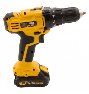  Дрель-шуруповерт аккумуляторная CDL-IB-12-02, Li-Ion, 12 В, 1.5 А*ч, 2 аккумулятора Denzel, фото 5 