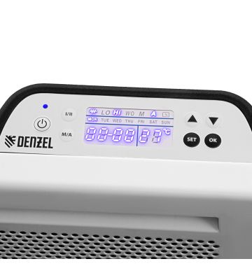  Конвектор гибридный электрический HybridX-2000, ИК нагреватель, цифровой термостат Denzel, фото 9 