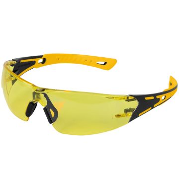  Очки защитные открытые, поликарбонатные, желтая линза, 2х комп.дужки Denzel, фото 3 