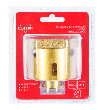  Алмазная коронка для УШМ Elitech 1820.122900, фото 1 