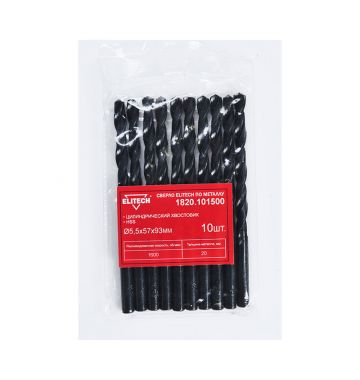  Сверло по металлу Elitech 1820.101500, фото 1 