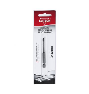  Сверло по стеклу Elitech 1820.104700, фото 1 