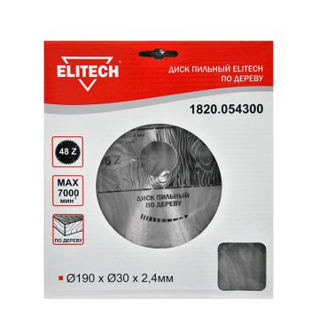  Пильный диск Elitech 1820.054300, фото 1 