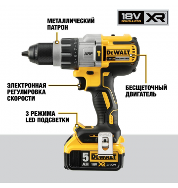  Аккумуляторная ударная дрель-шуруповерт DeWalt DCD996P2, фото 2 