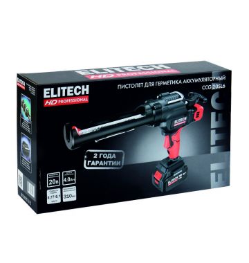  Аккумуляторный пистолет для герметика Elitech CCG 20SL6 (E2208.013.01), фото 3 