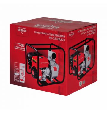  Мотопомпа Elitech МБ 1600 Д 100 (E0105.004.00), фото 3 
