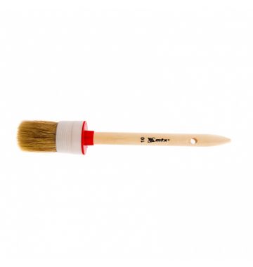  Кисть круглая №10 (40 мм), натуральная щетина, деревянная ручка MTX, фото 1 