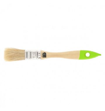  Кисть плоская 20 мм, натуральная щетина, деревянная ручка Сибртех, фото 1 