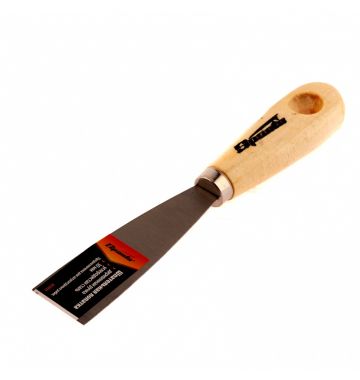  Шпательная лопатка из углеродистой стали, 30 мм, деревянная ручка Sparta, фото 1 