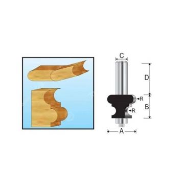  Кромочная фигурная фреза Makita D-11776, фото 1 
