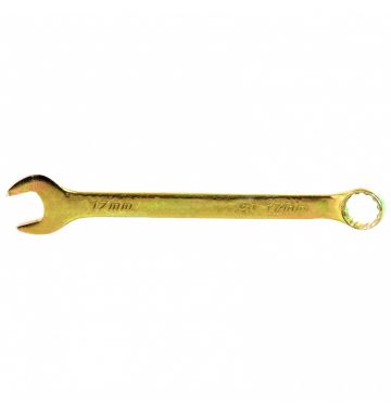  Ключ комбинированный, 17 мм, желтый цинк Сибртех, фото 1 