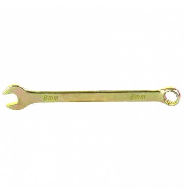  Ключ комбинированный, 8 мм, желтый цинк Сибртех, фото 1 