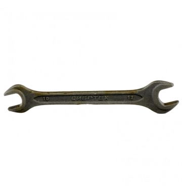  Ключ рожковый, 10 х 12 мм, CrV, фосфатированный, ГОСТ 2839 Сибртех, фото 1 